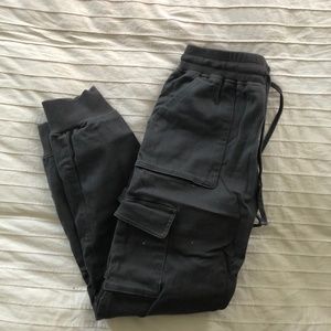 Grey cargo joggers